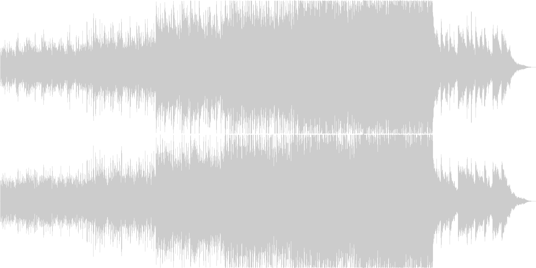 ピアノとアコギが主体の映像的な曲の未再生の波形