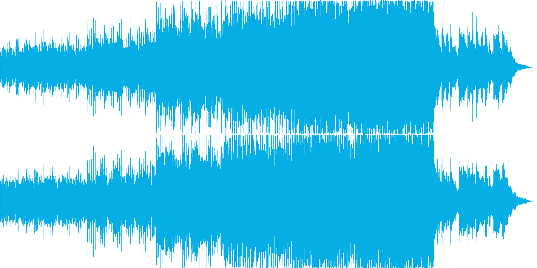 ピアノとアコギが主体の映像的な曲の再生済みの波形