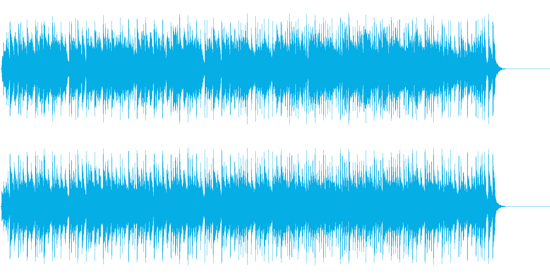 ほのぼのとしたポップ(A~サビ~エンド)の再生済みの波形