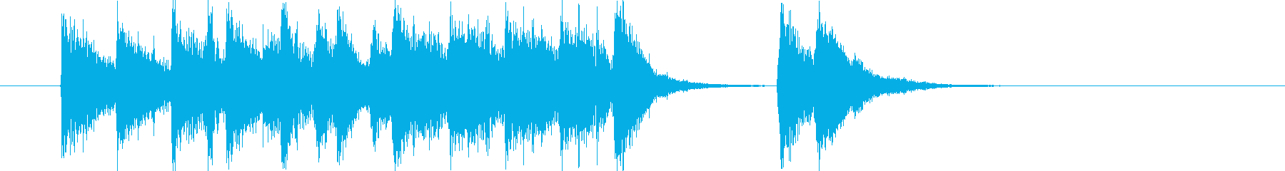 軽快なかけ声とポップなリズムの再生済みの波形