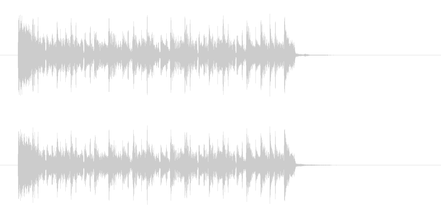 サンバ風なジングル曲、サウンドロゴの未再生の波形