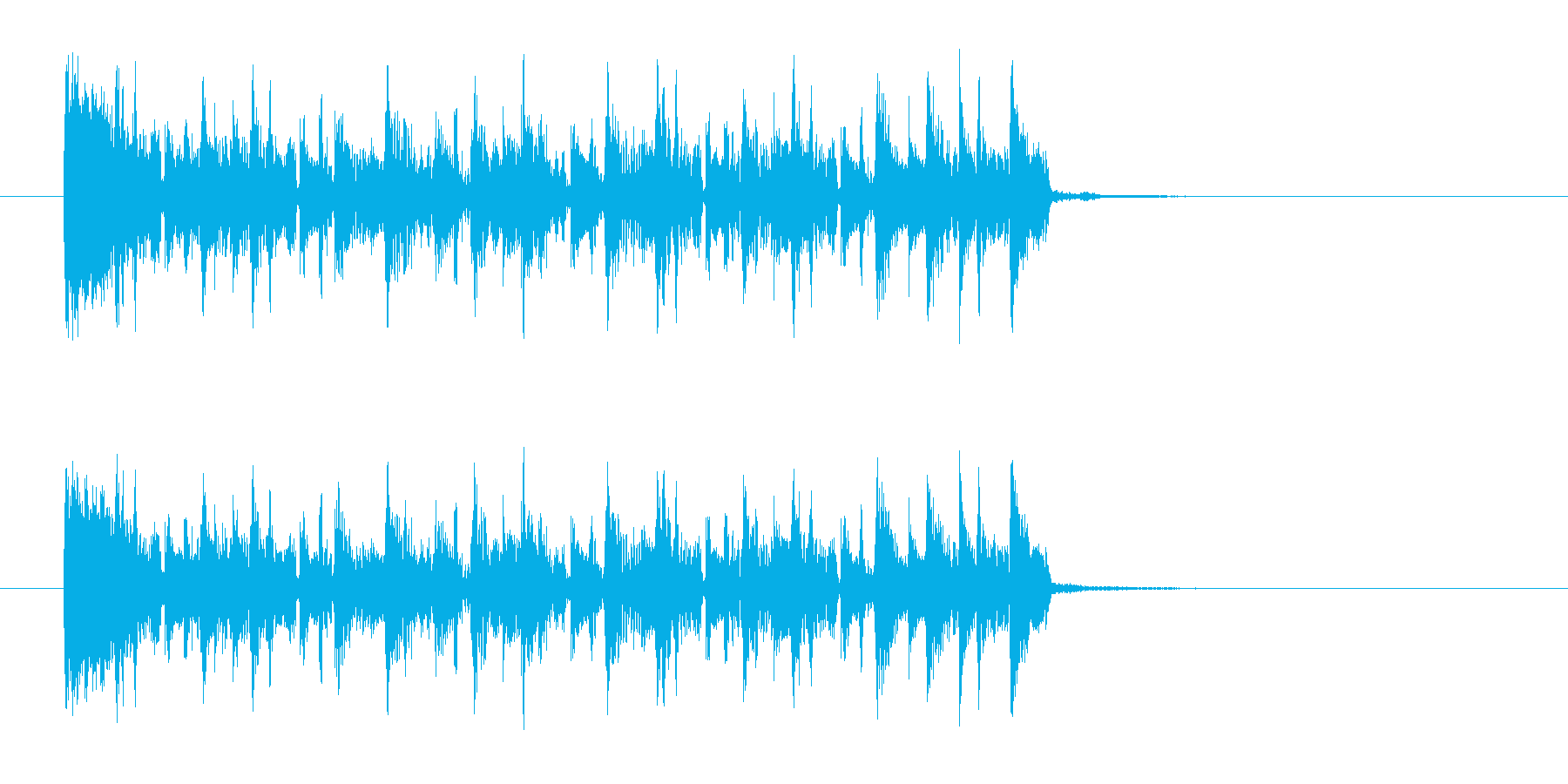 サンバ風なジングル曲、サウンドロゴの再生済みの波形