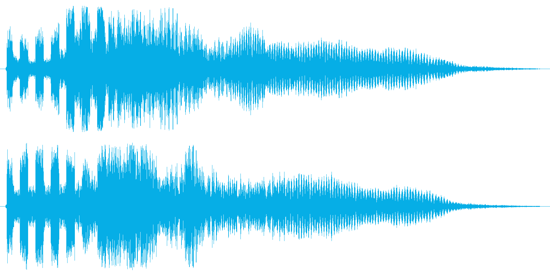「ビュビュビュビュビューン(シンセ音)」の再生済みの波形