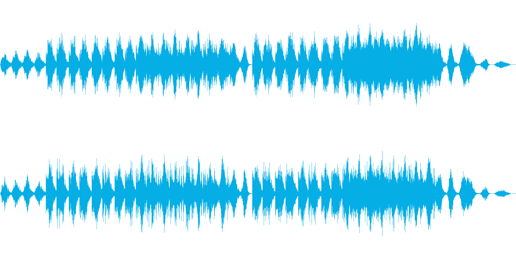 暖かく優しいニューエイジ音楽の再生済みの波形