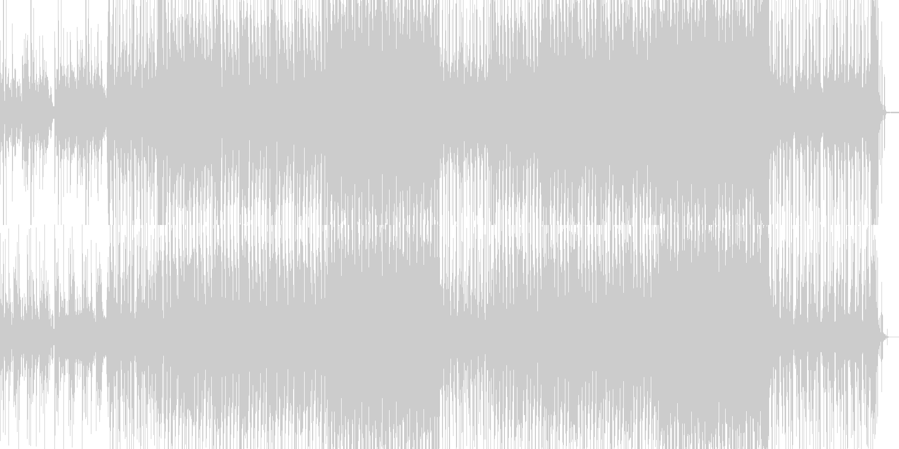 小気味良いリズムと懐かしいメロディの曲の未再生の波形