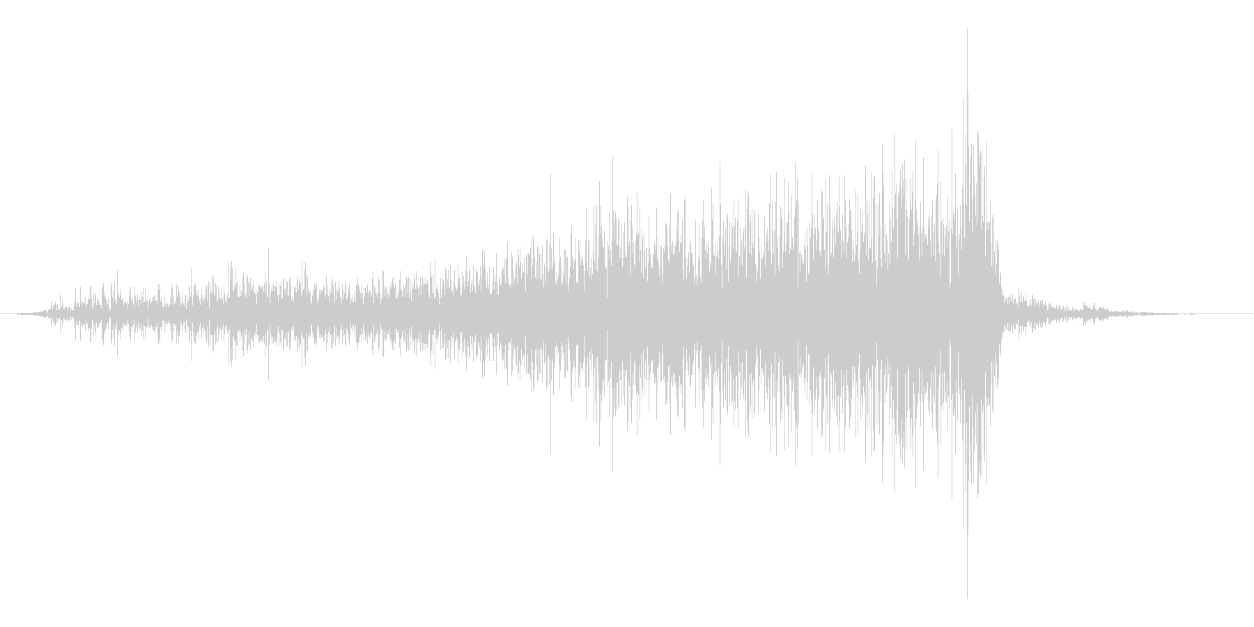 紙を破る音の未再生の波形