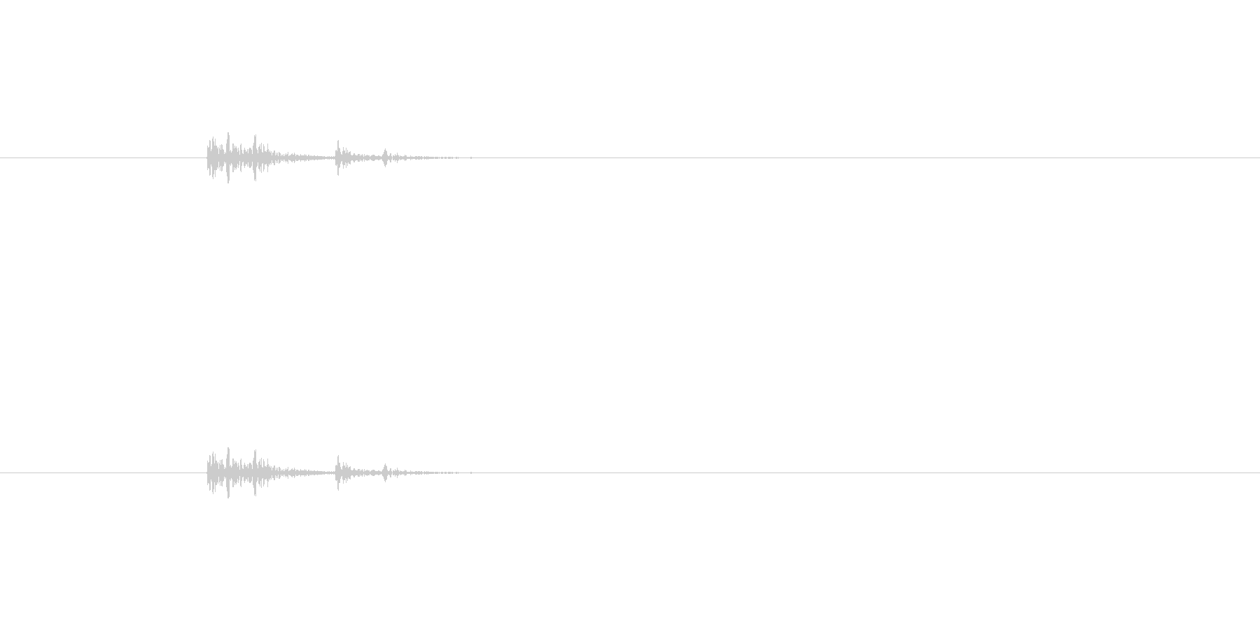 コトッ(物を置く音)の未再生の波形