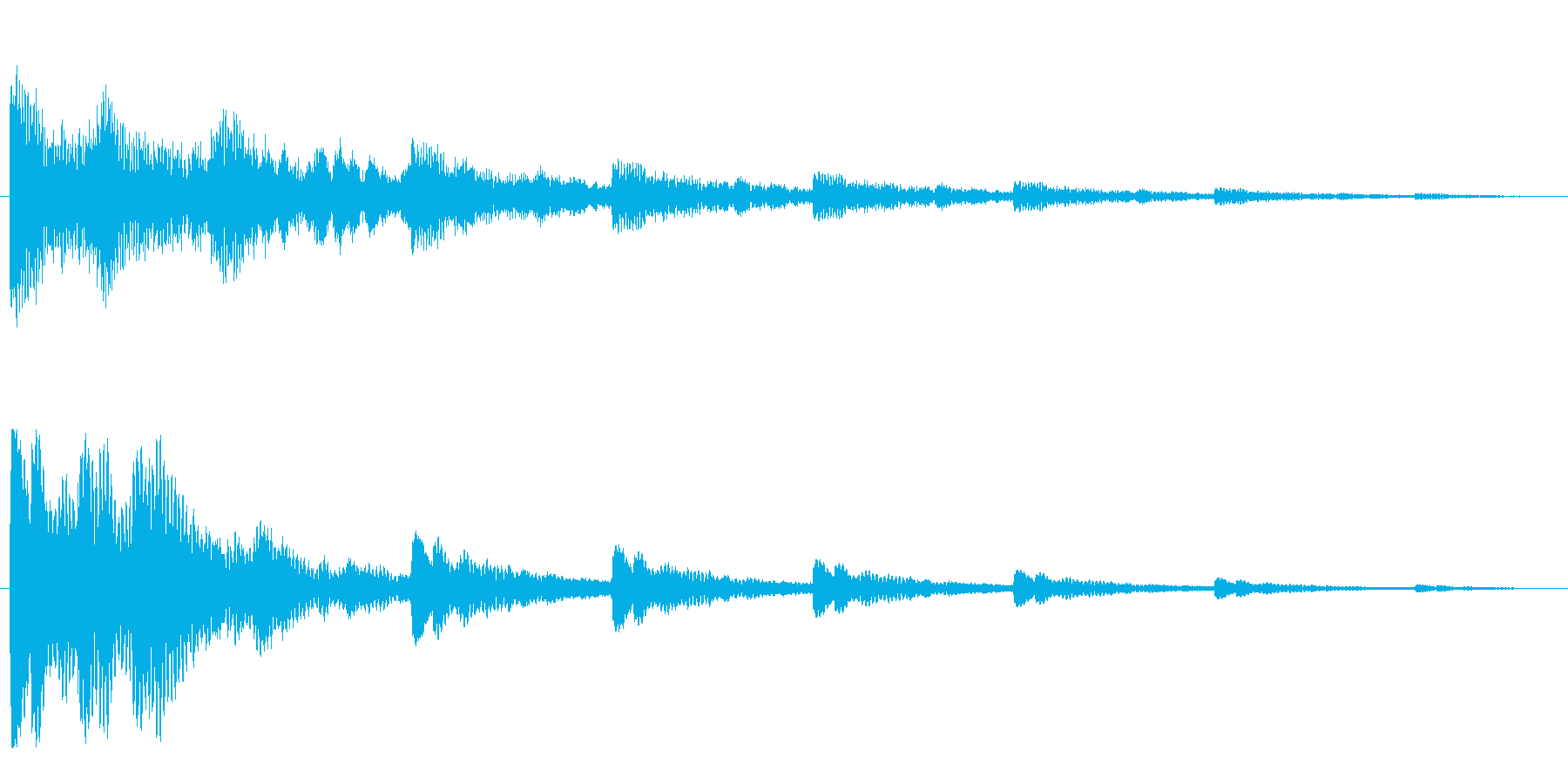 エフェクティブな効果音です。の再生済みの波形