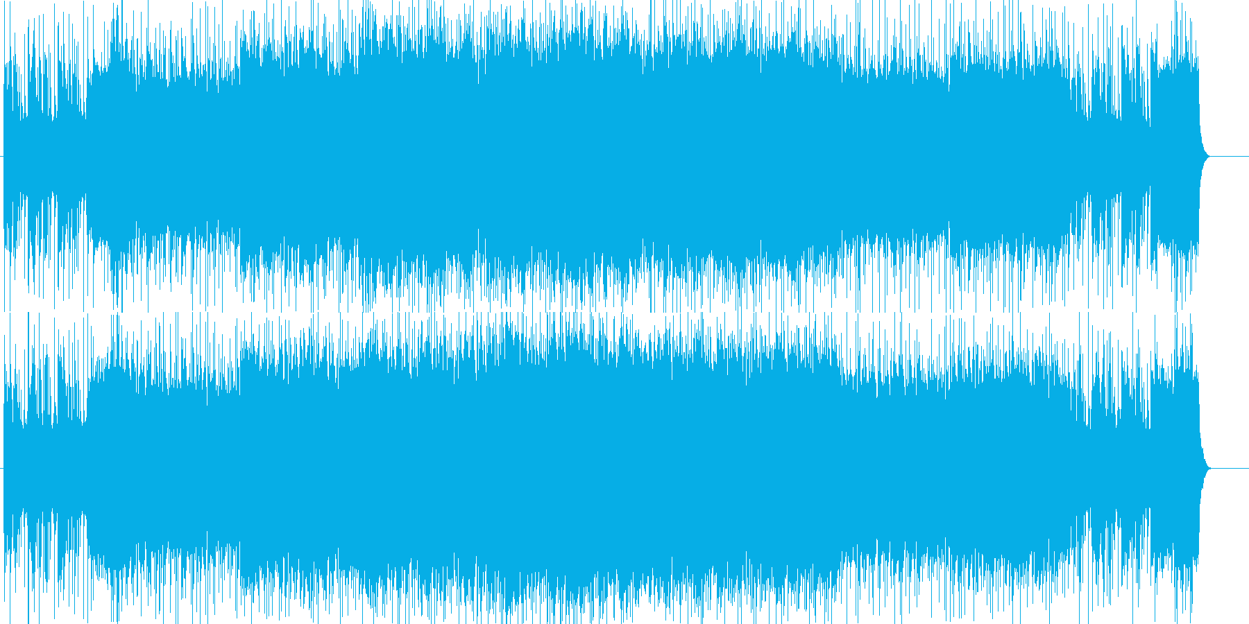 緊迫感ある情熱的でパワフルなロックの再生済みの波形