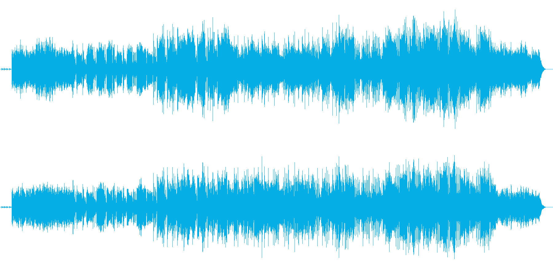 メロディがドラマチックなシンセ曲の再生済みの波形