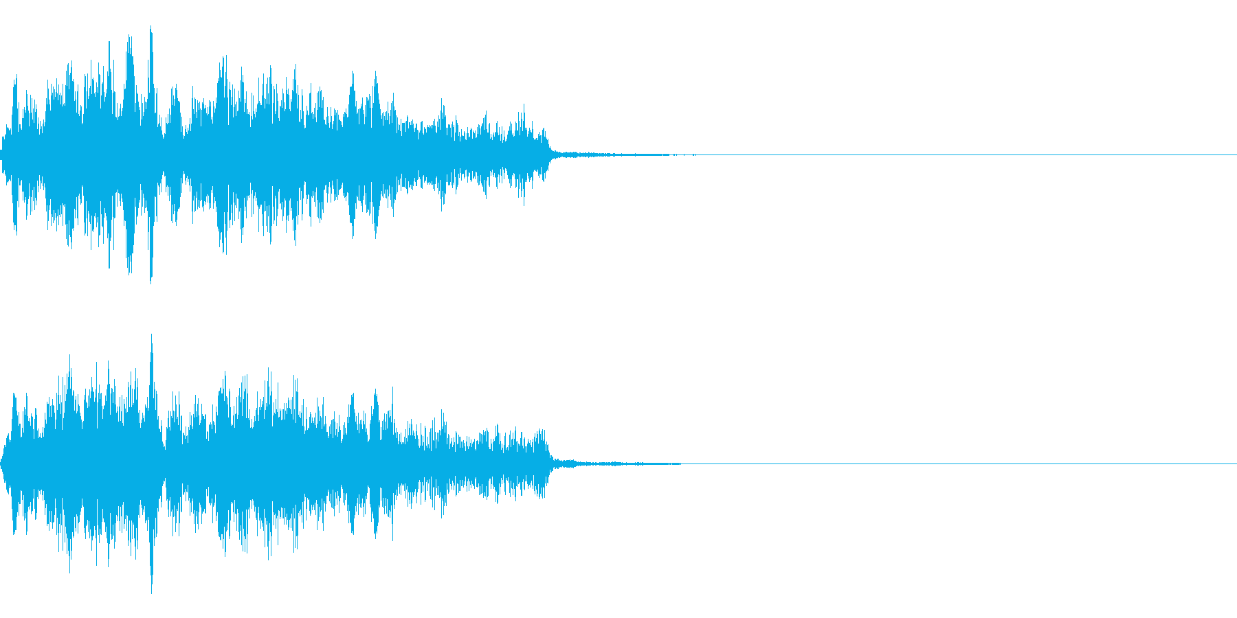 不気味な笑い声の再生済みの波形