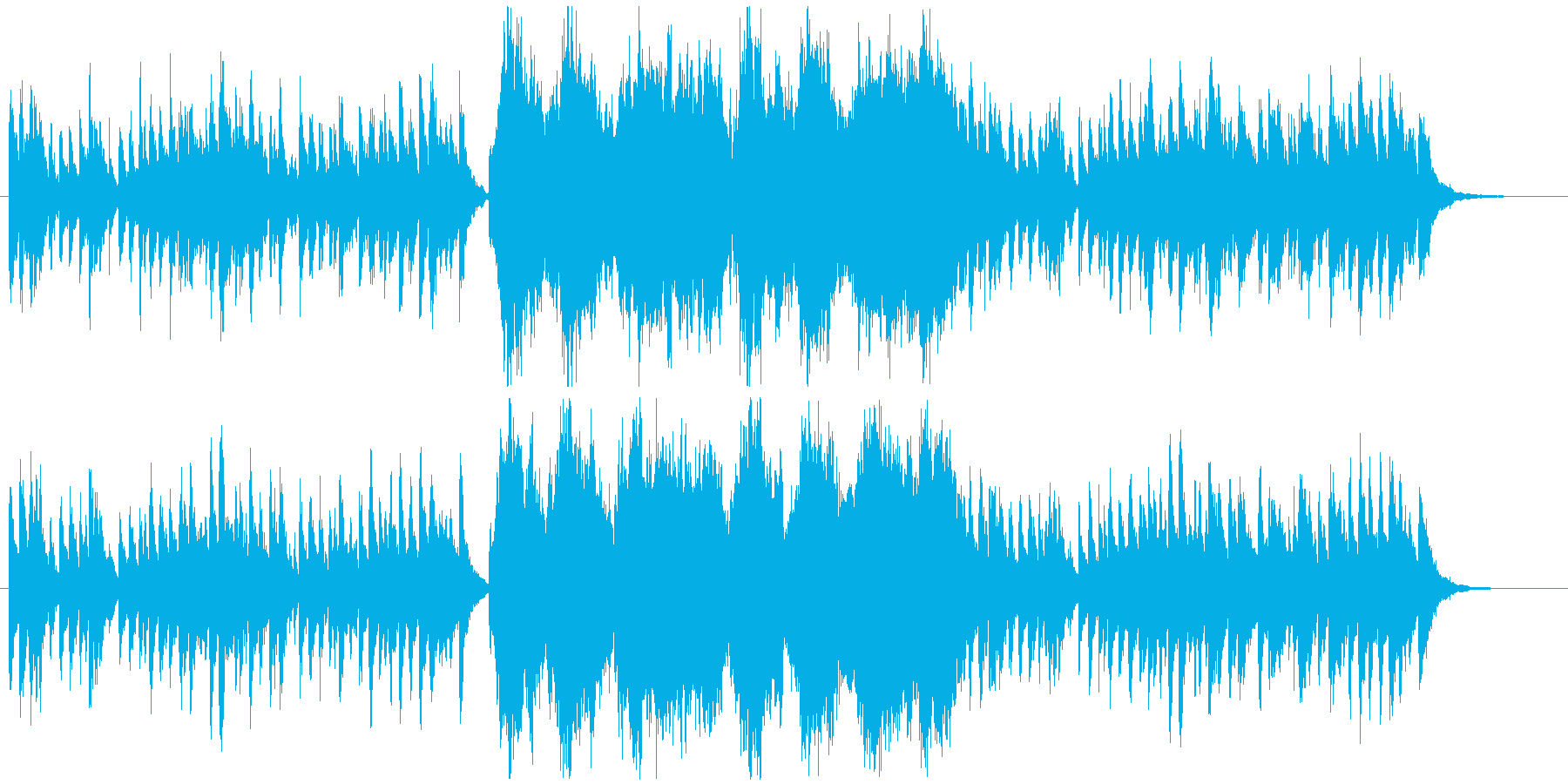 冬のトイピアノとストリングスBGMの再生済みの波形