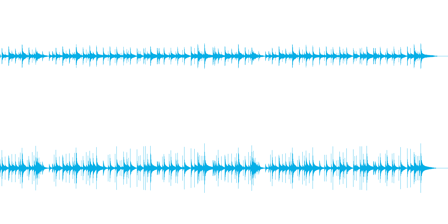 優しい鉄琴の音色で癒しのオルゴール風な曲の再生済みの波形