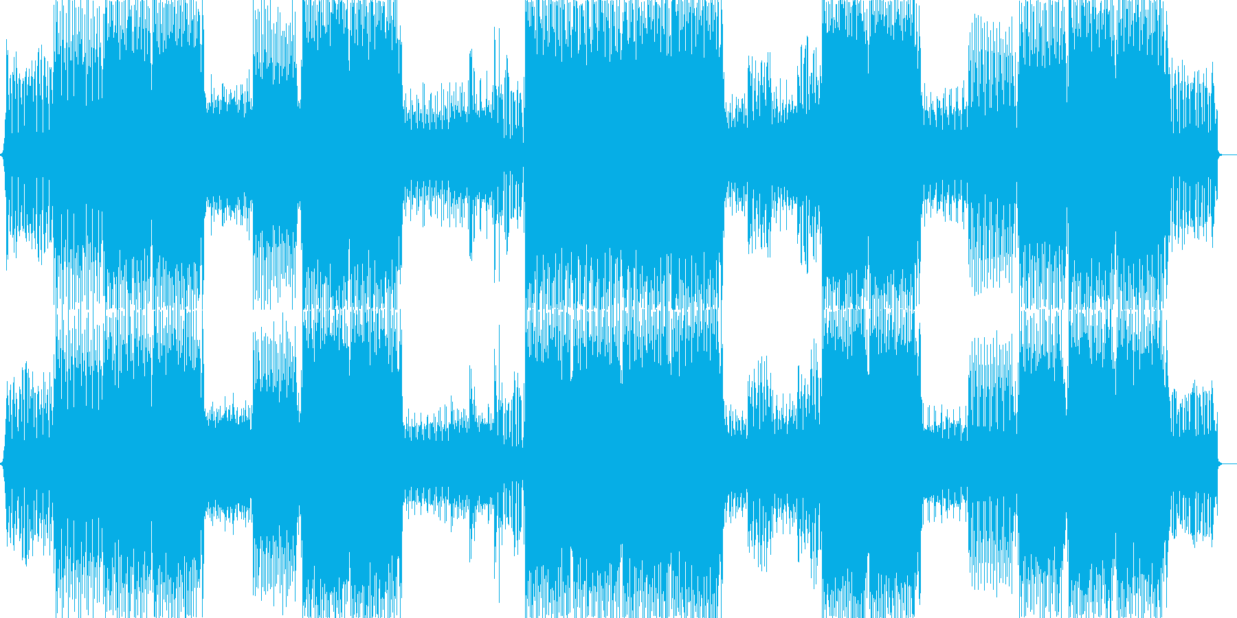 サイバーでかっこいいトランス系テクノの再生済みの波形