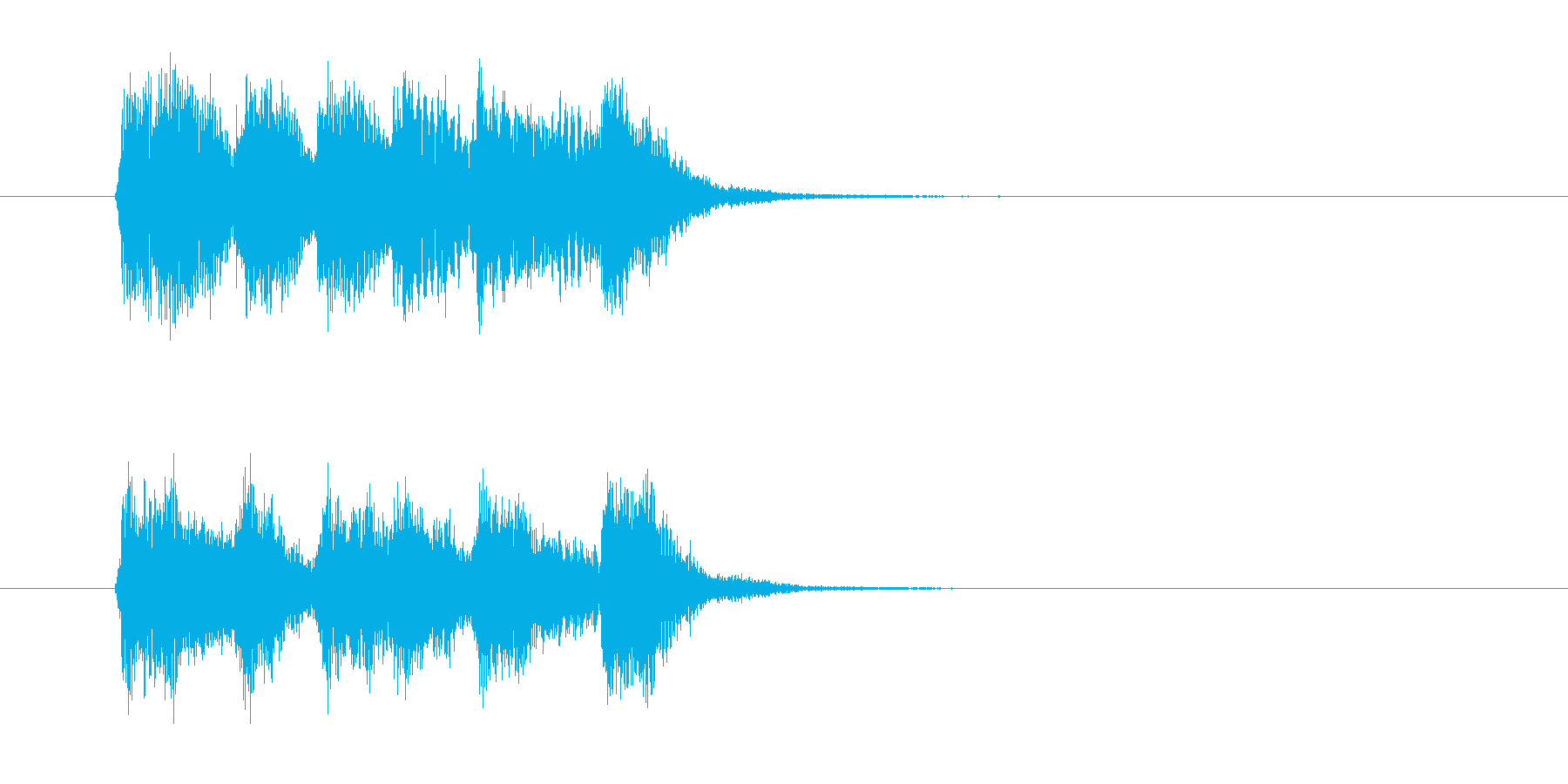 おしゃれでコミカルなピアノ音楽の再生済みの波形