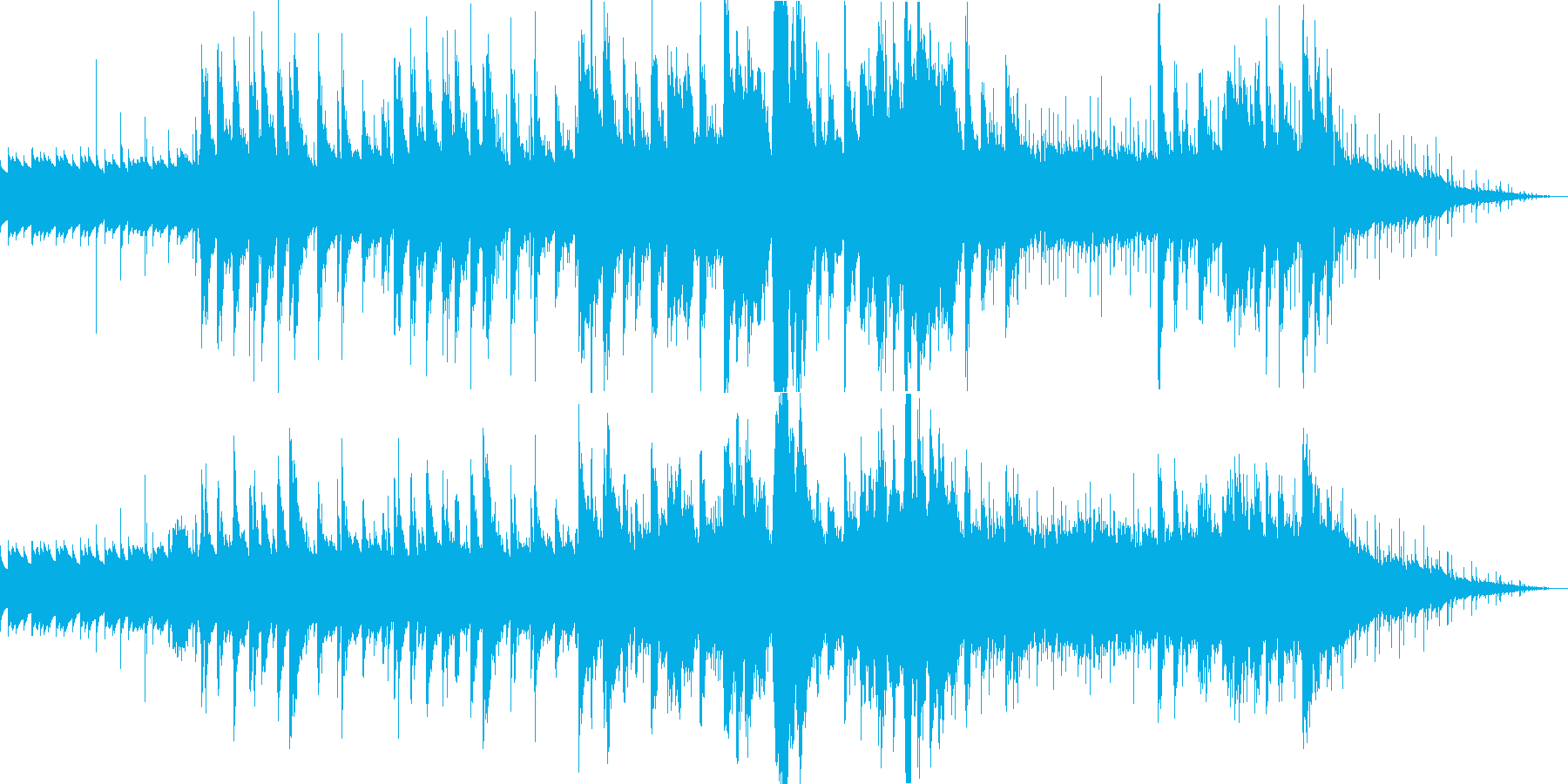 オルゴール中心のホラーBGMの再生済みの波形