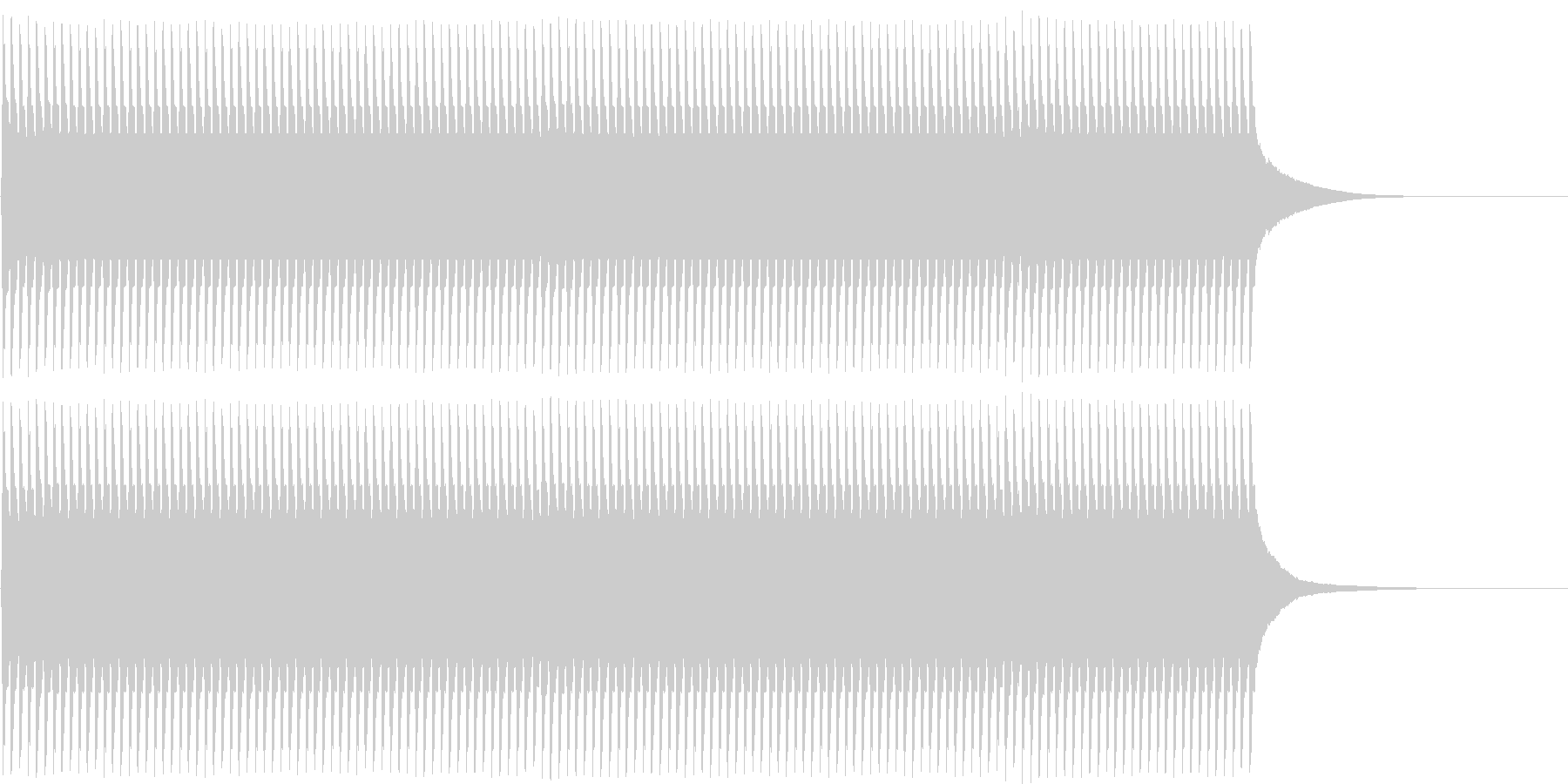 ジリリリ...。目覚まし時計の音(長め)の未再生の波形