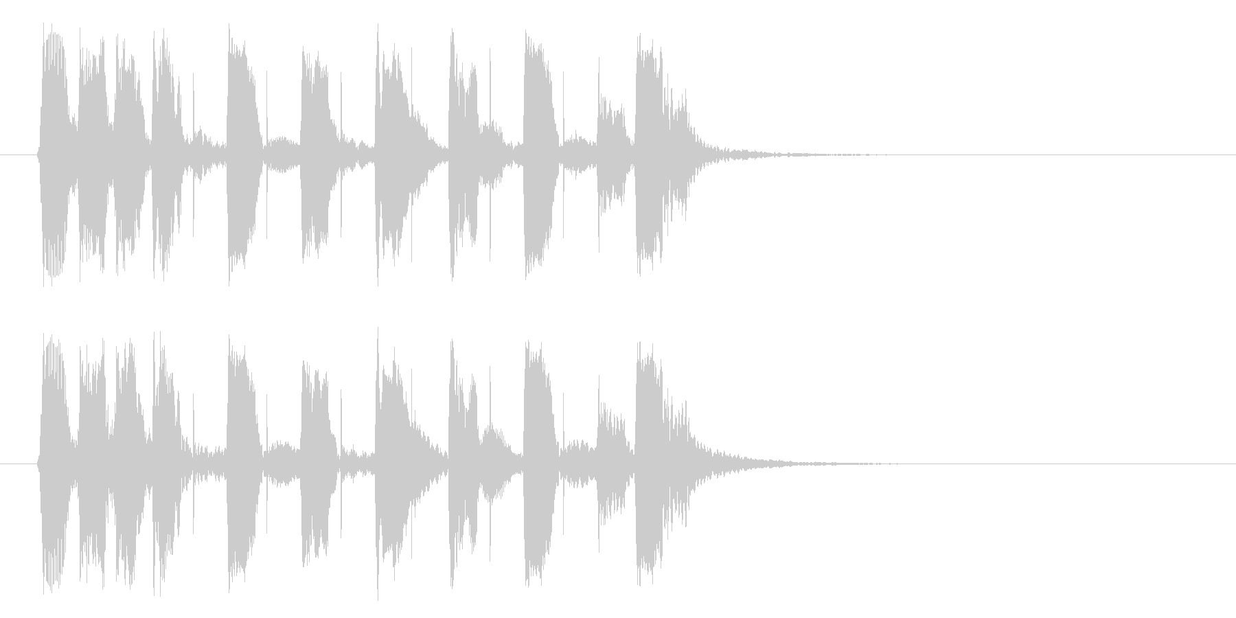ベースの響きがかっこいいBGMの未再生の波形