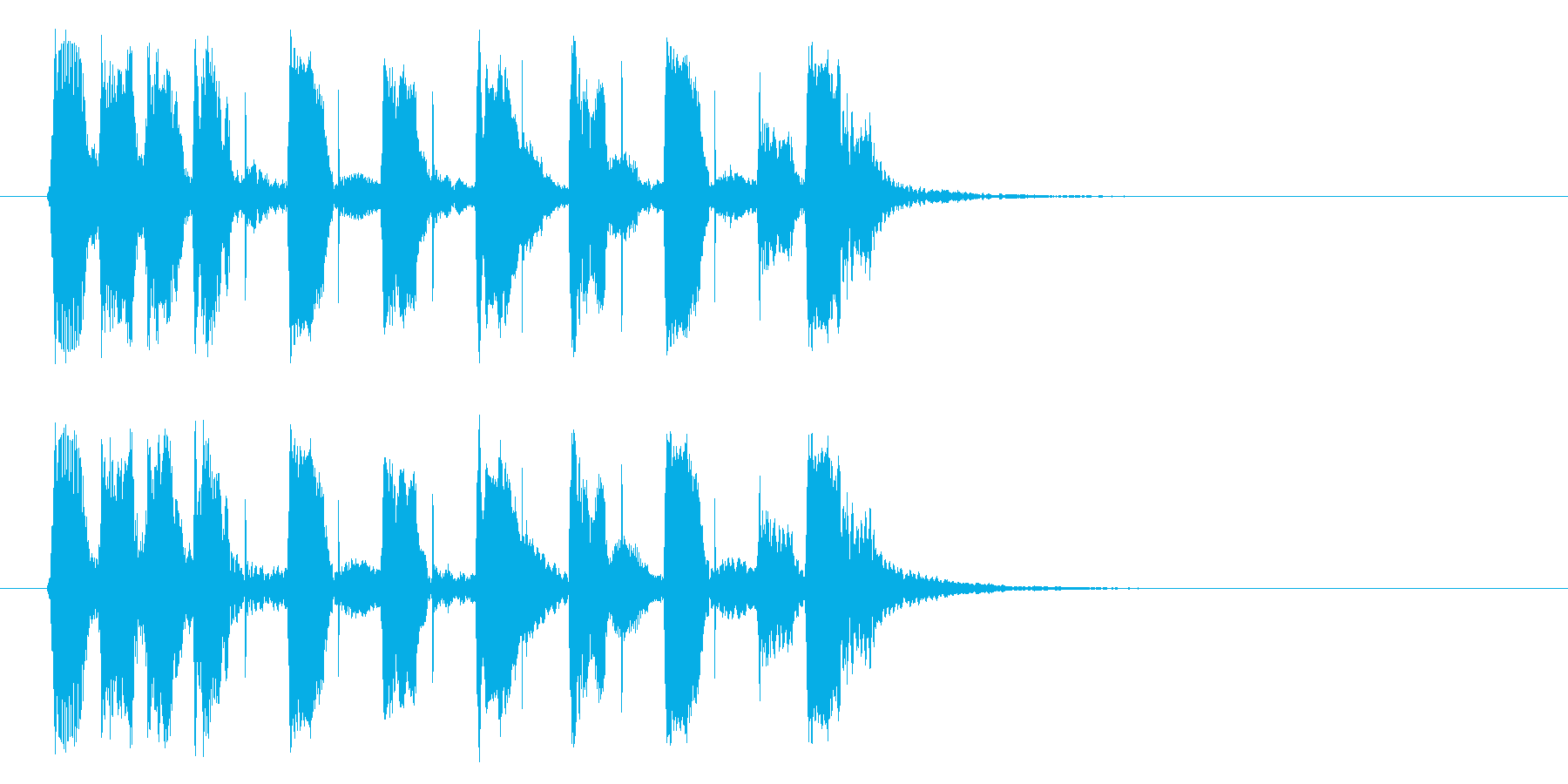 ベースの響きがかっこいいBGMの再生済みの波形