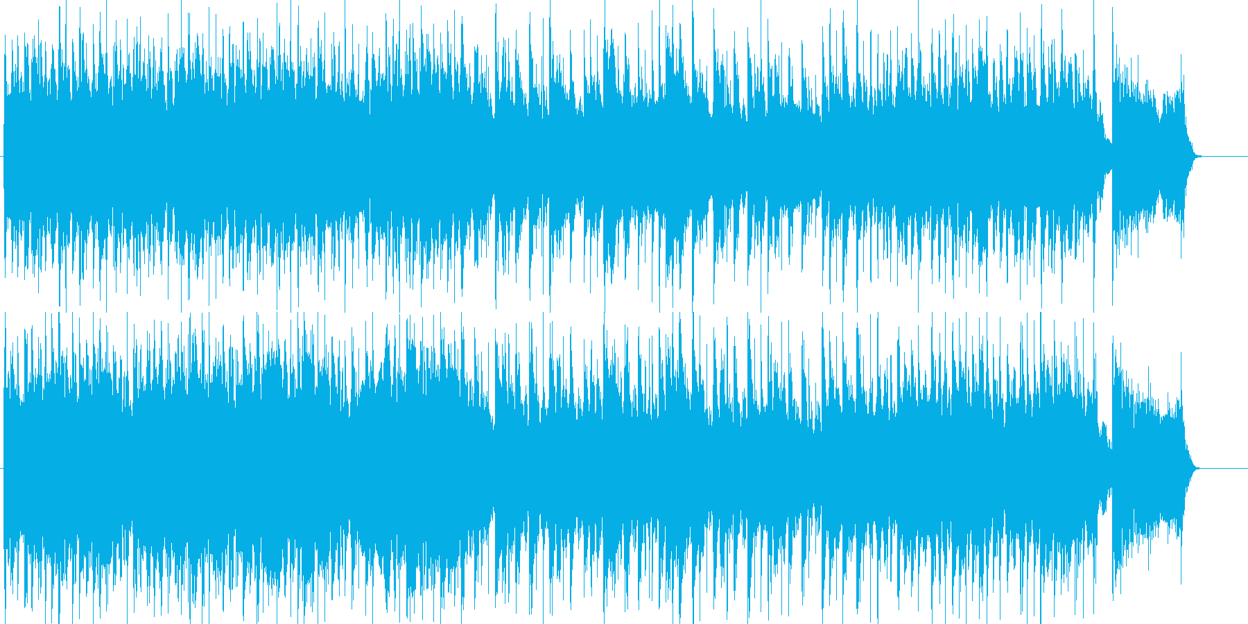 爽やかな朝の目覚めをイメージしたBGMの再生済みの波形