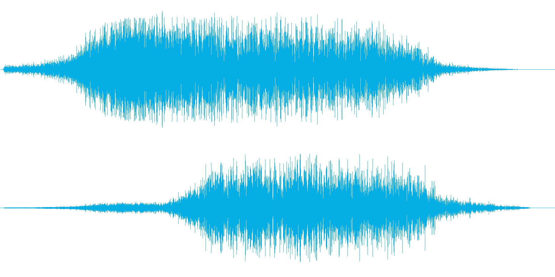 ブワーンとしたタイトルアップ音の再生済みの波形