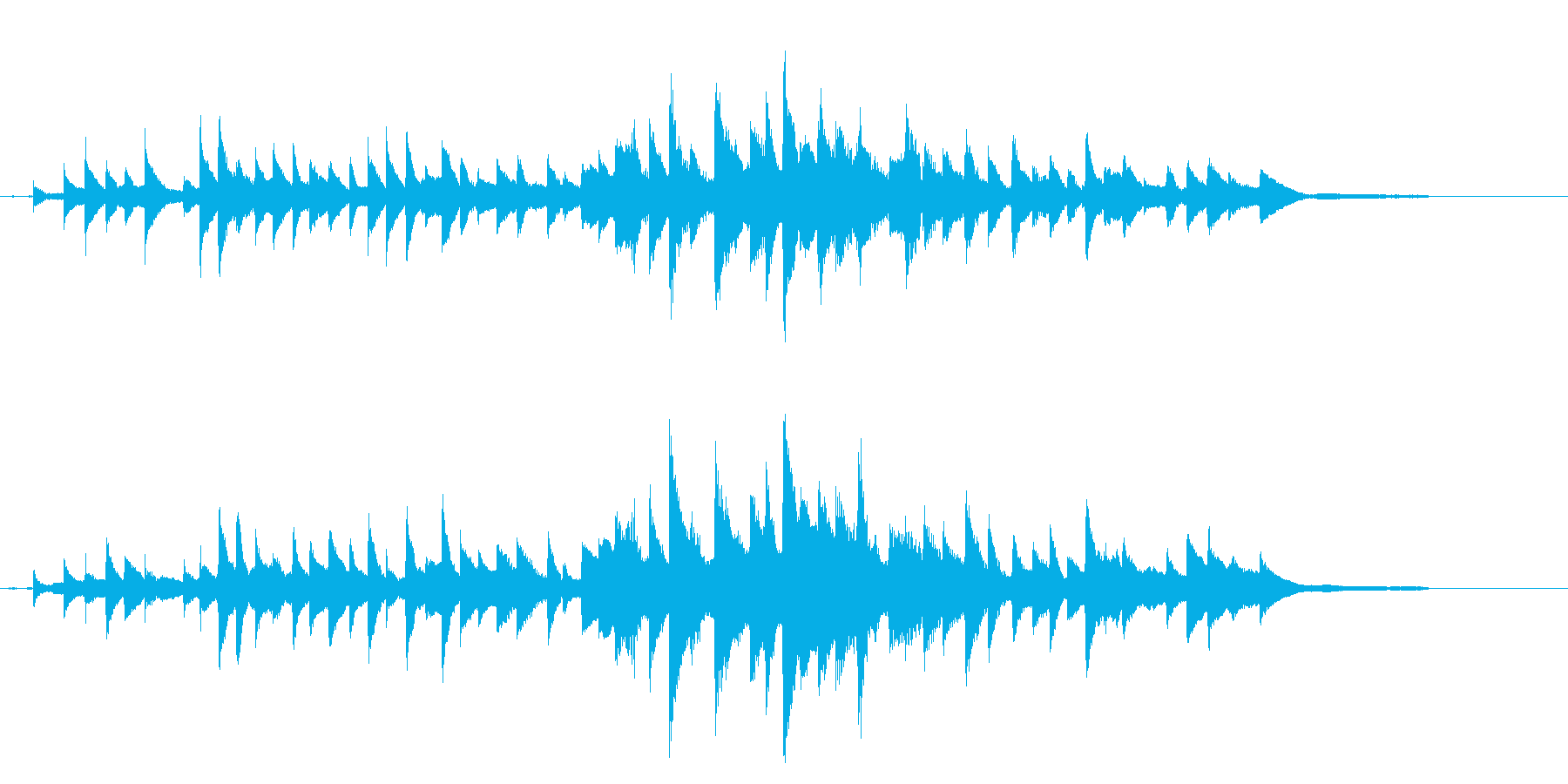 切なく優しいピアノ曲の再生済みの波形