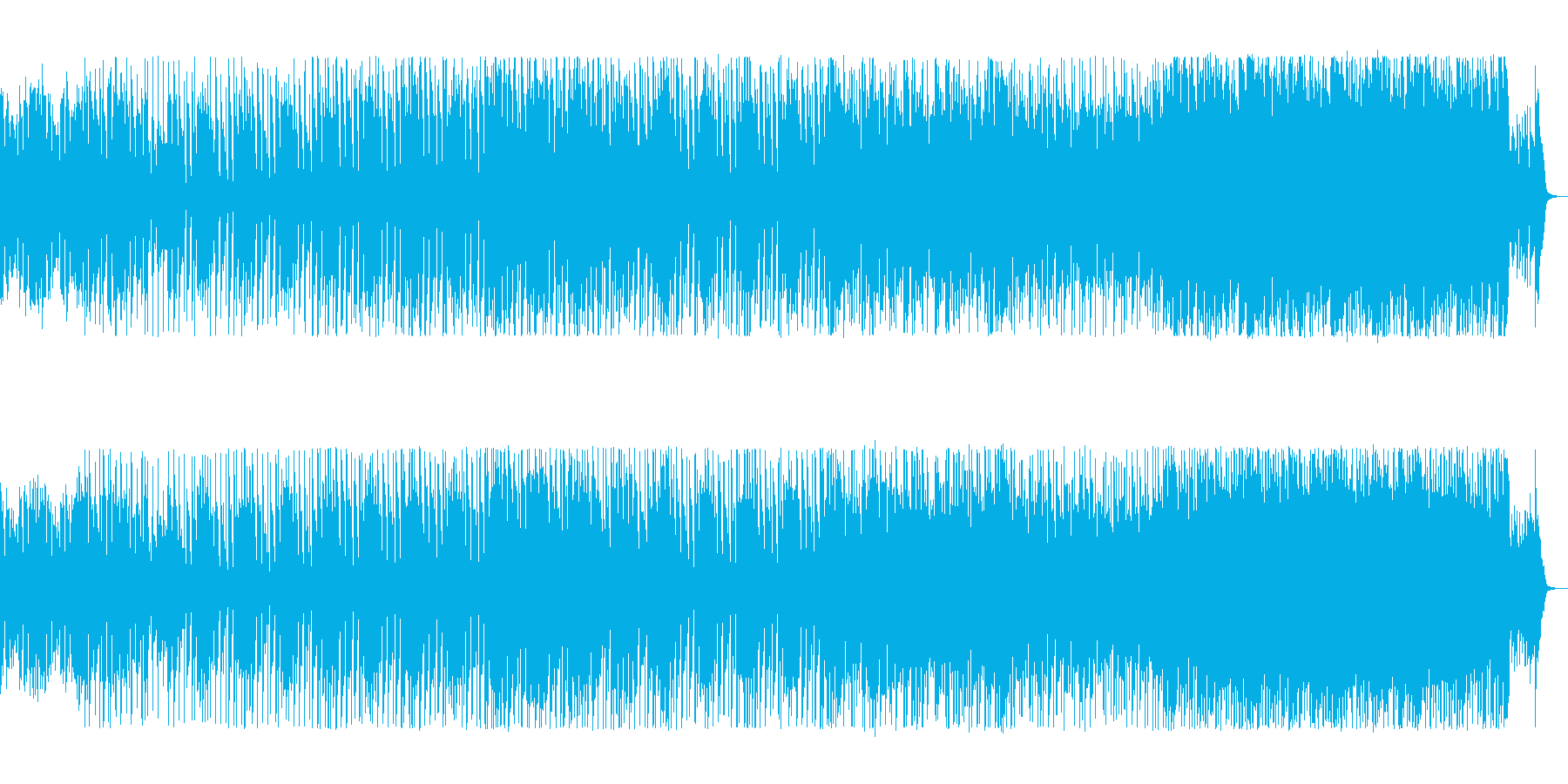明るい前向きなワクワクするポップな曲の再生済みの波形