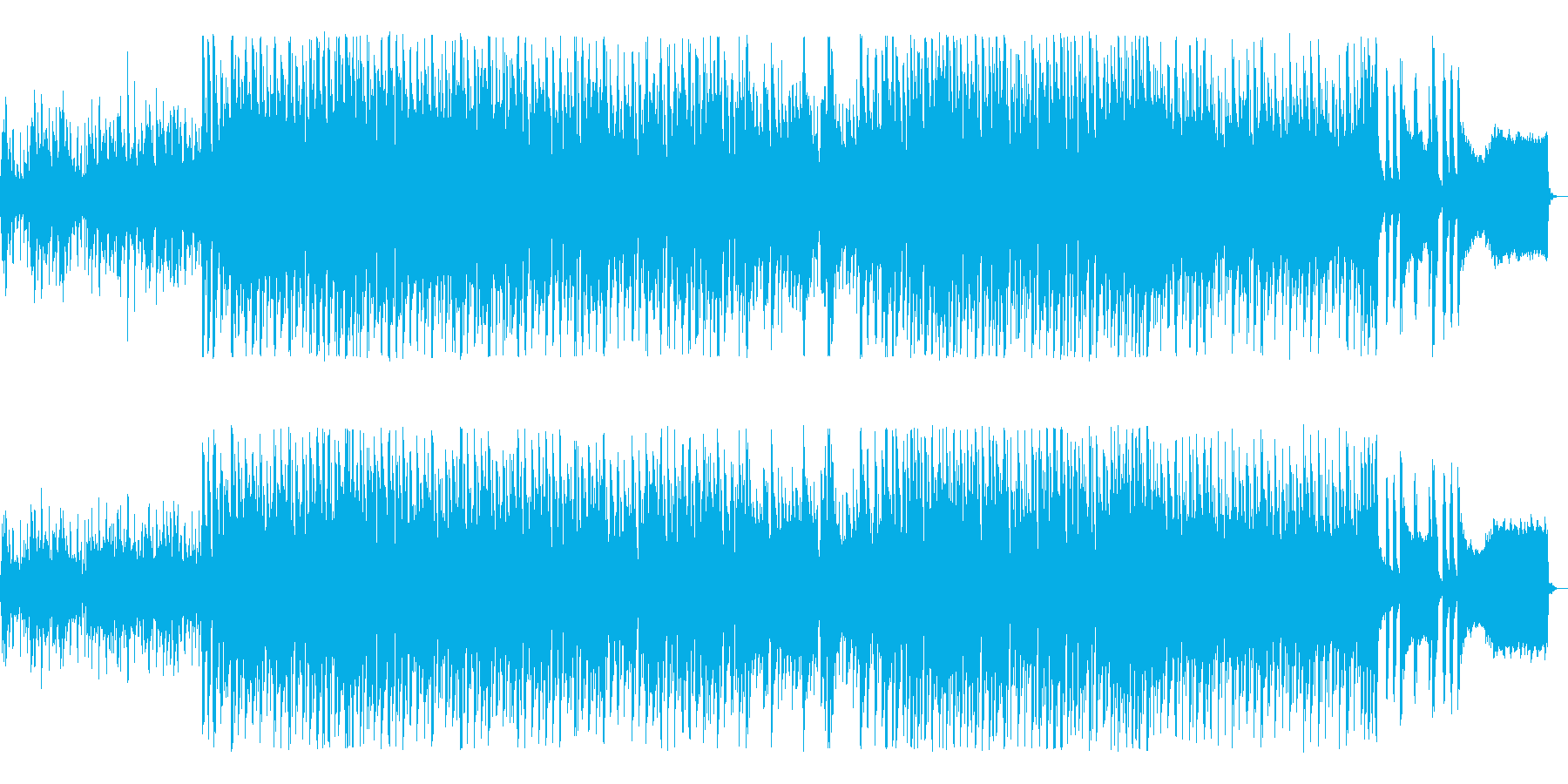 疾走感のある明るいポップスの再生済みの波形