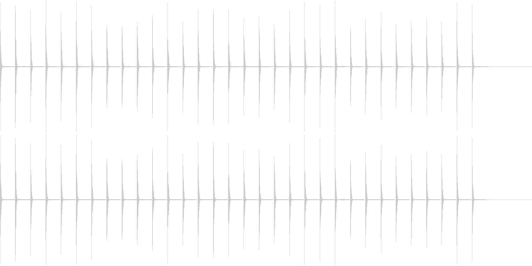 時計のカチカチ音の未再生の波形