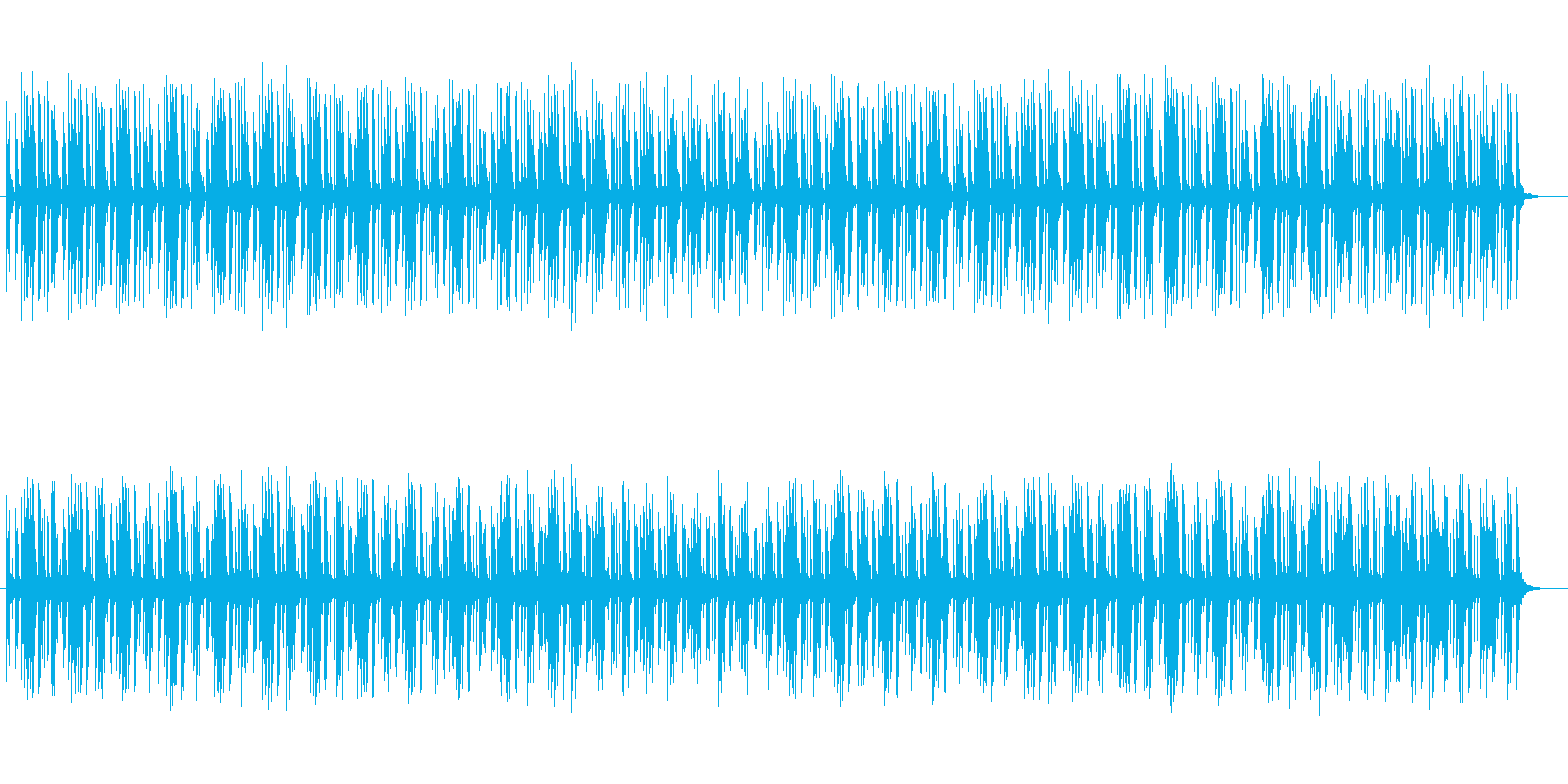 ポップで可愛いシンセサイザーの曲の再生済みの波形