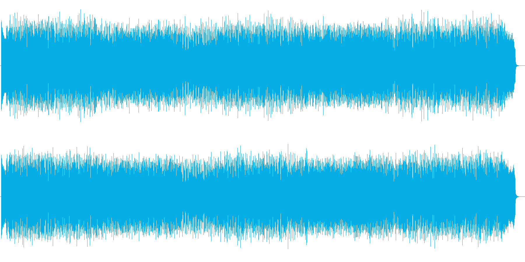 シンセサイザーを使った明るくポップな曲の再生済みの波形