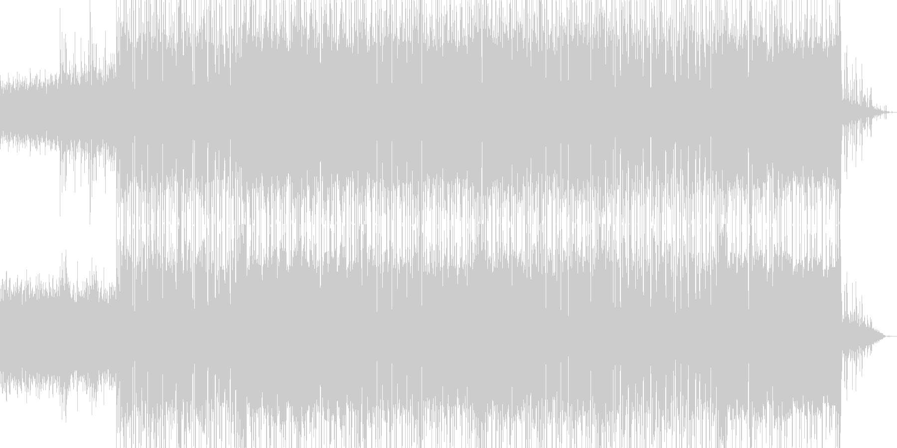 明日への希望を胸に主人公が力強く進む曲の未再生の波形