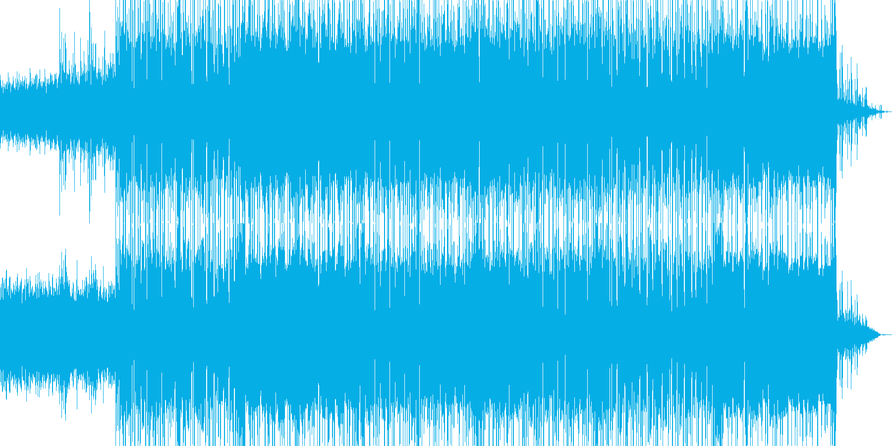 明日への希望を胸に主人公が力強く進む曲の再生済みの波形