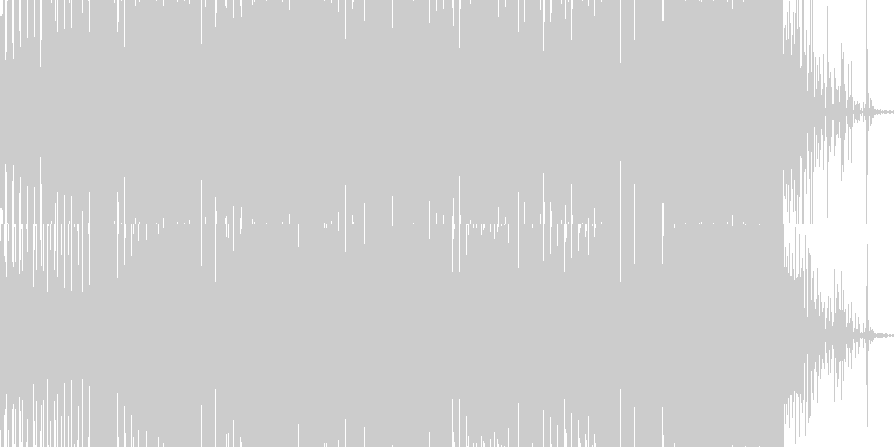 グリッチの聴いたエレクトロニカの未再生の波形