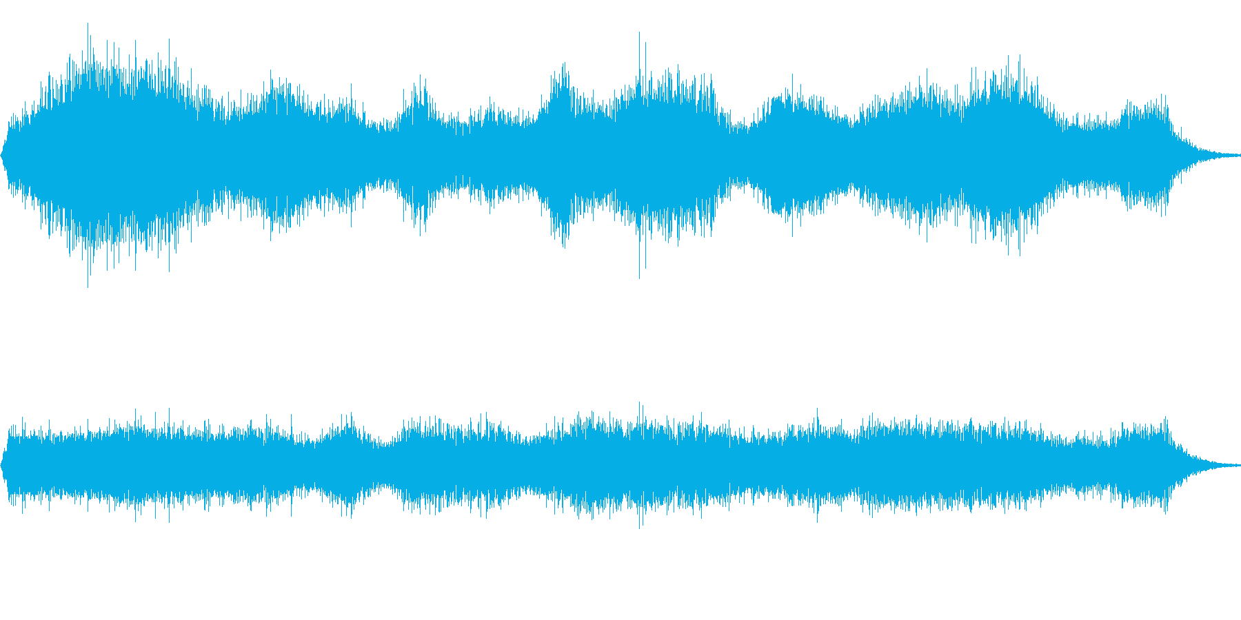 中くらいの強さの風の音です。の再生済みの波形