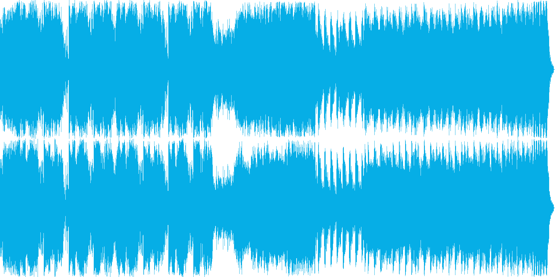 金管メインの暴力的な曲の再生済みの波形