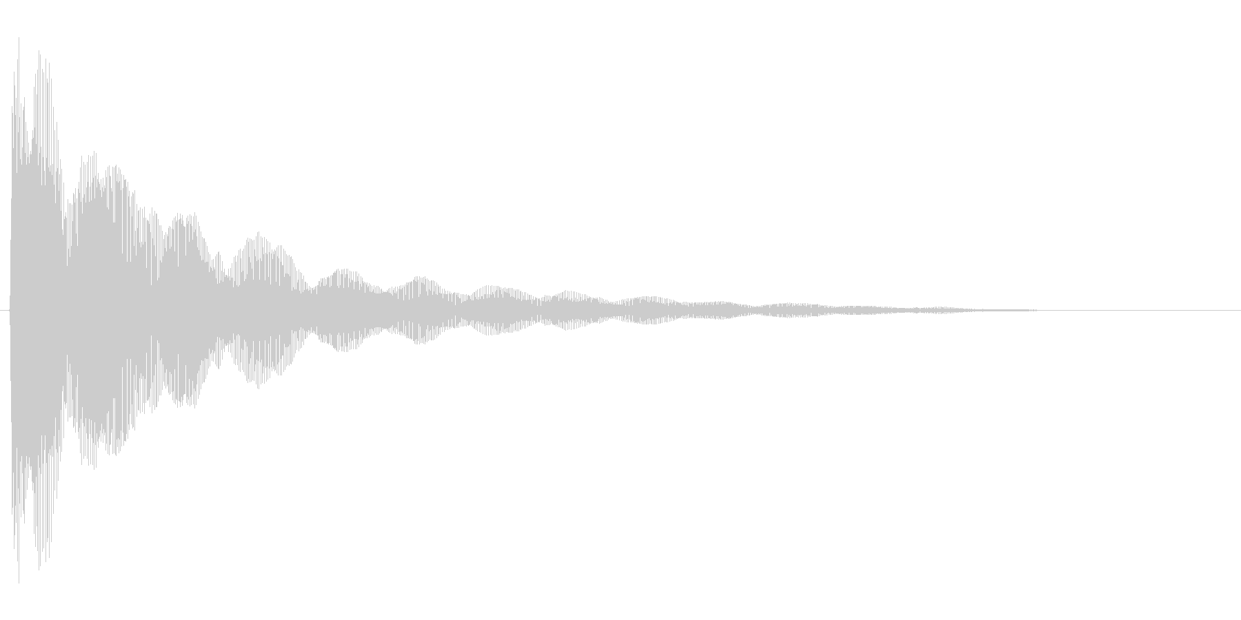 コミカルなバネのような効果音(low)の未再生の波形