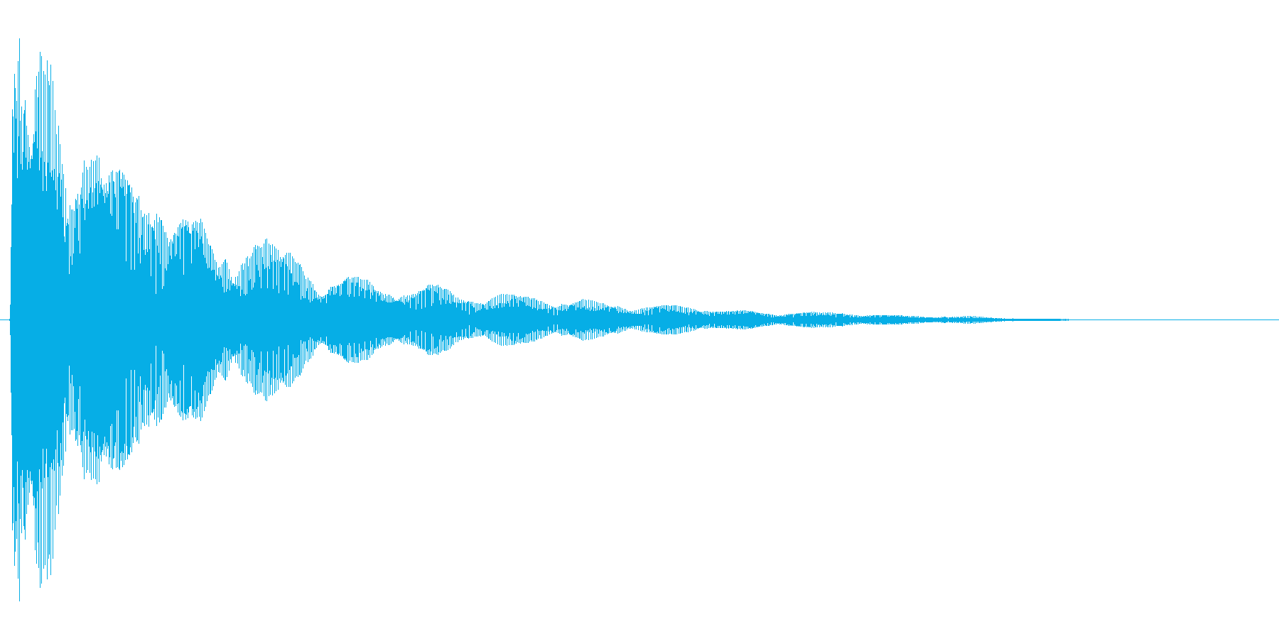 コミカルなバネのような効果音(low)の再生済みの波形