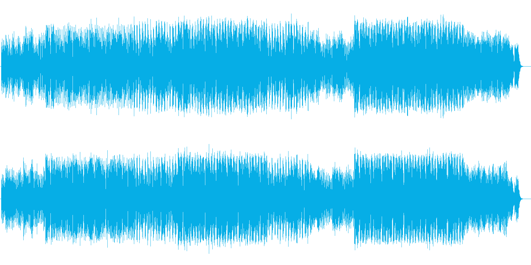 近未来を思わせる緊迫感のあるテクノポップの再生済みの波形