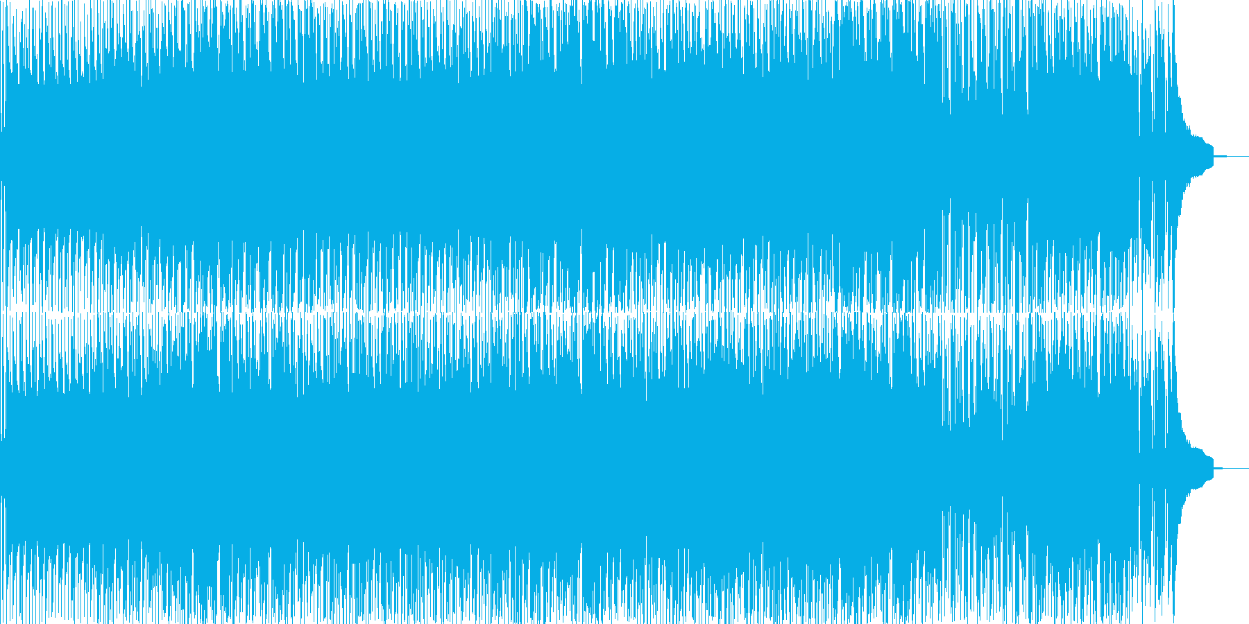 軽快なリズムで陽気なシーンなどのBGM…の再生済みの波形