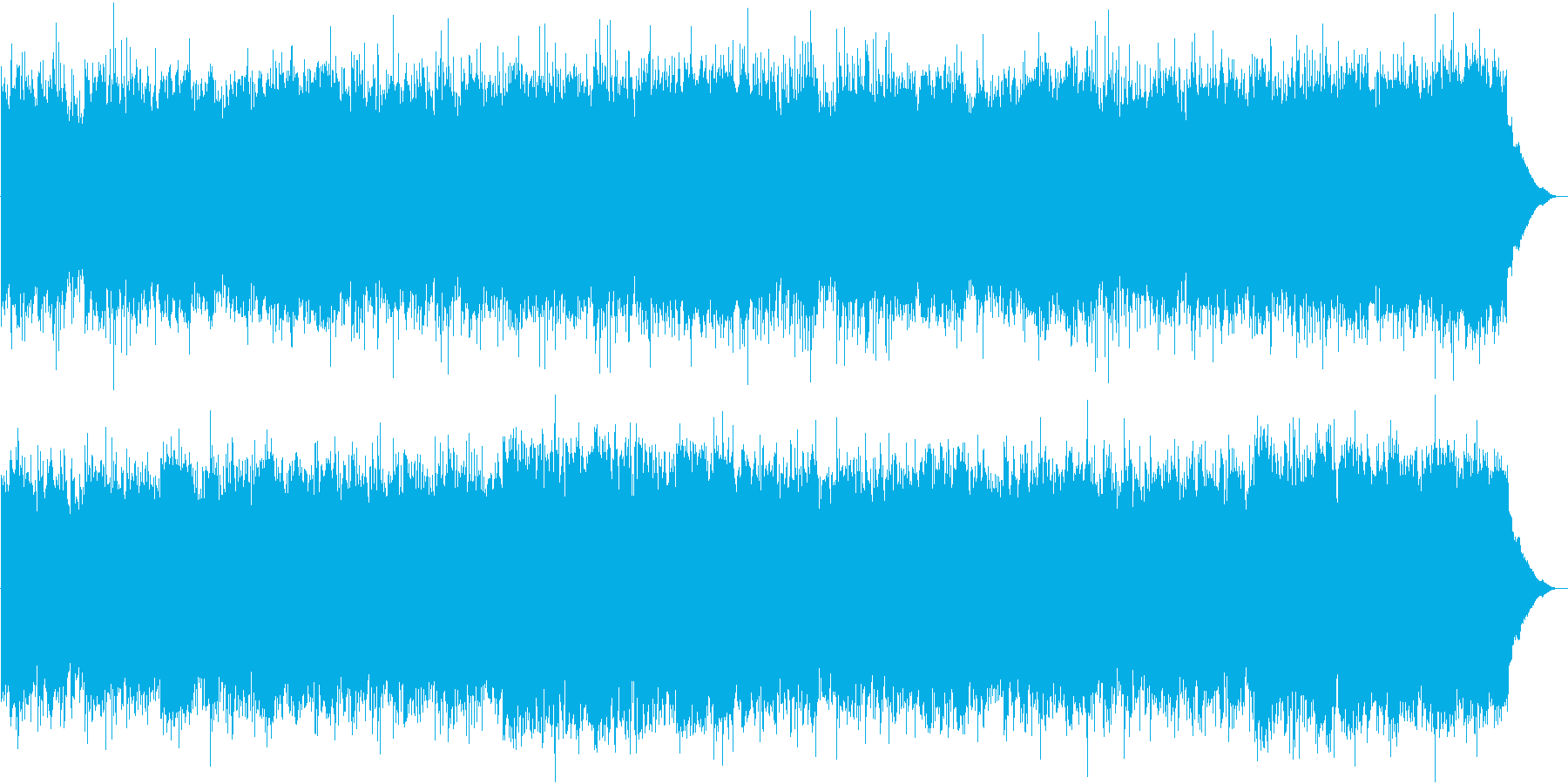 和楽器をたくさん使った重低音の曲の再生済みの波形