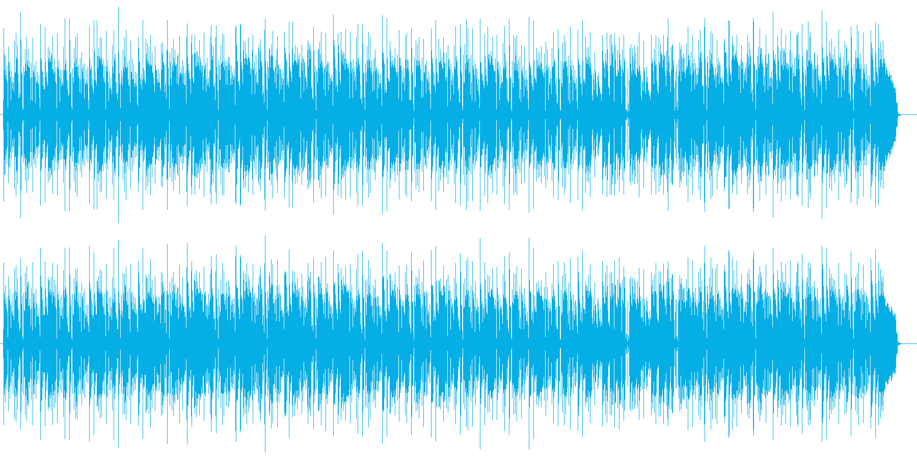爽やかで新緑を思わすリラクゼーション曲の再生済みの波形