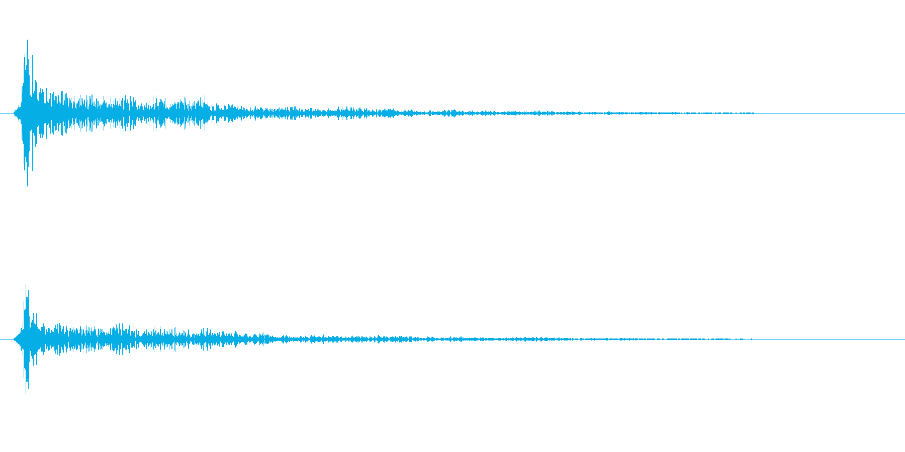 テニスの打音(短め)の再生済みの波形