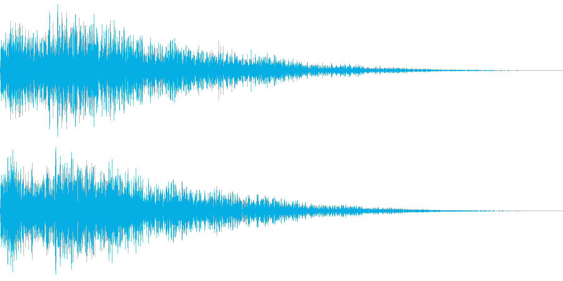 映像の頭などに使われる印象付け効果音の再生済みの波形