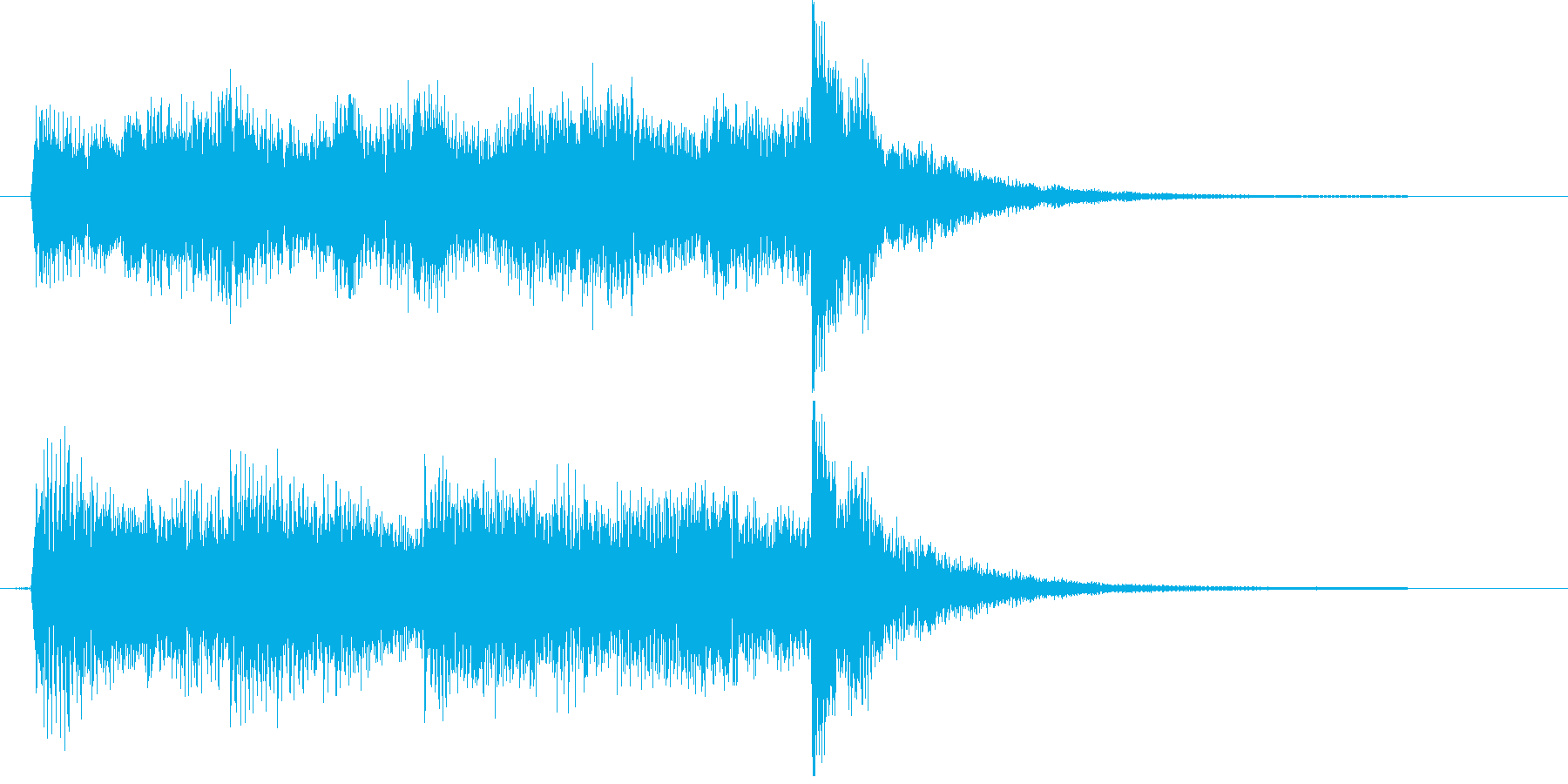 恐い物が迫って来るようなピアノの曲の再生済みの波形
