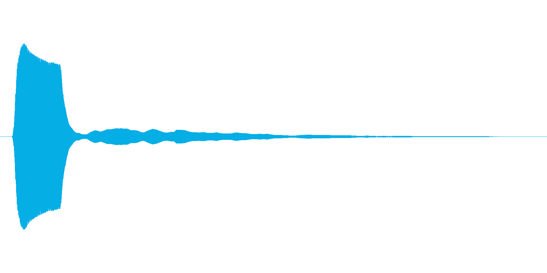 低音のソナーのような短信音の再生済みの波形