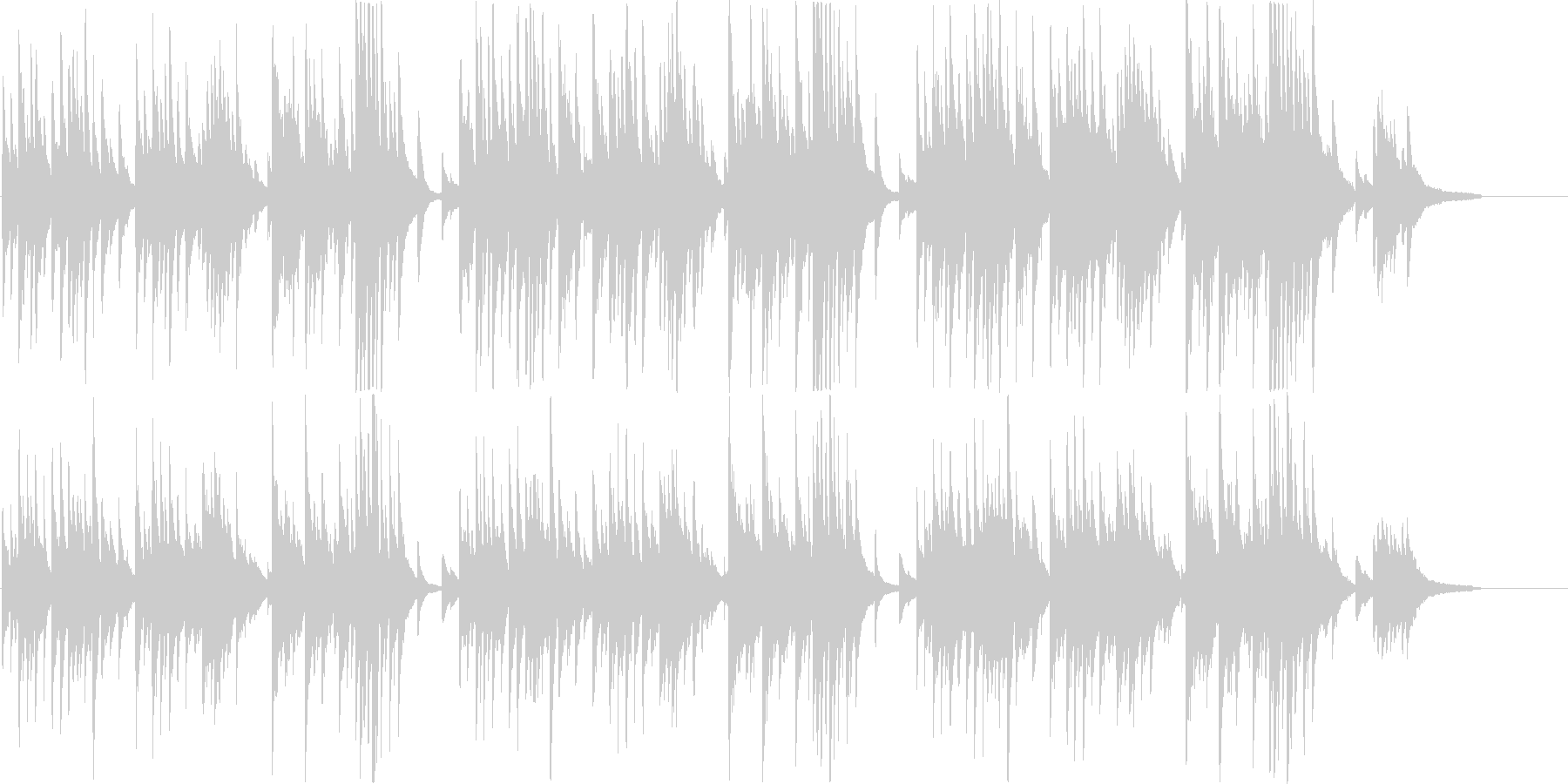 ピアノメインの穏やかなバラード曲・郷愁の未再生の波形