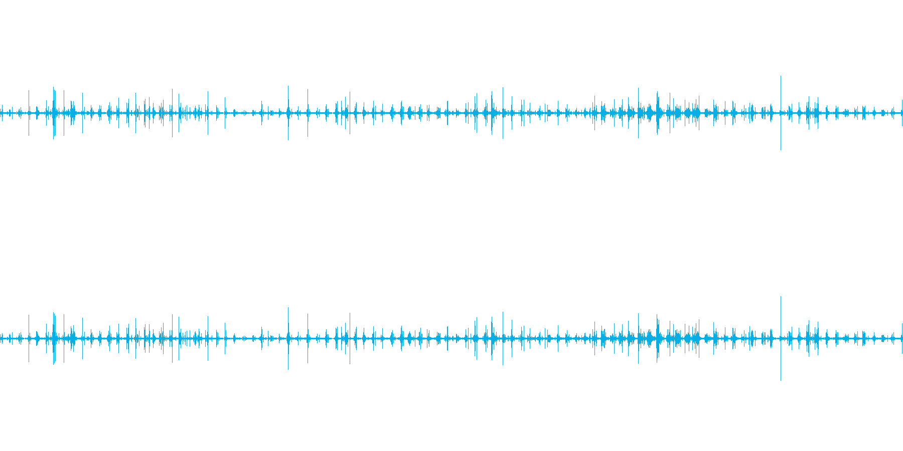山を散歩している時の足音の再生済みの波形