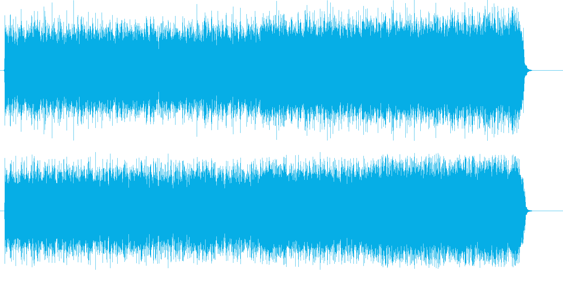 パワー全開のハードロックギターサウンドの再生済みの波形