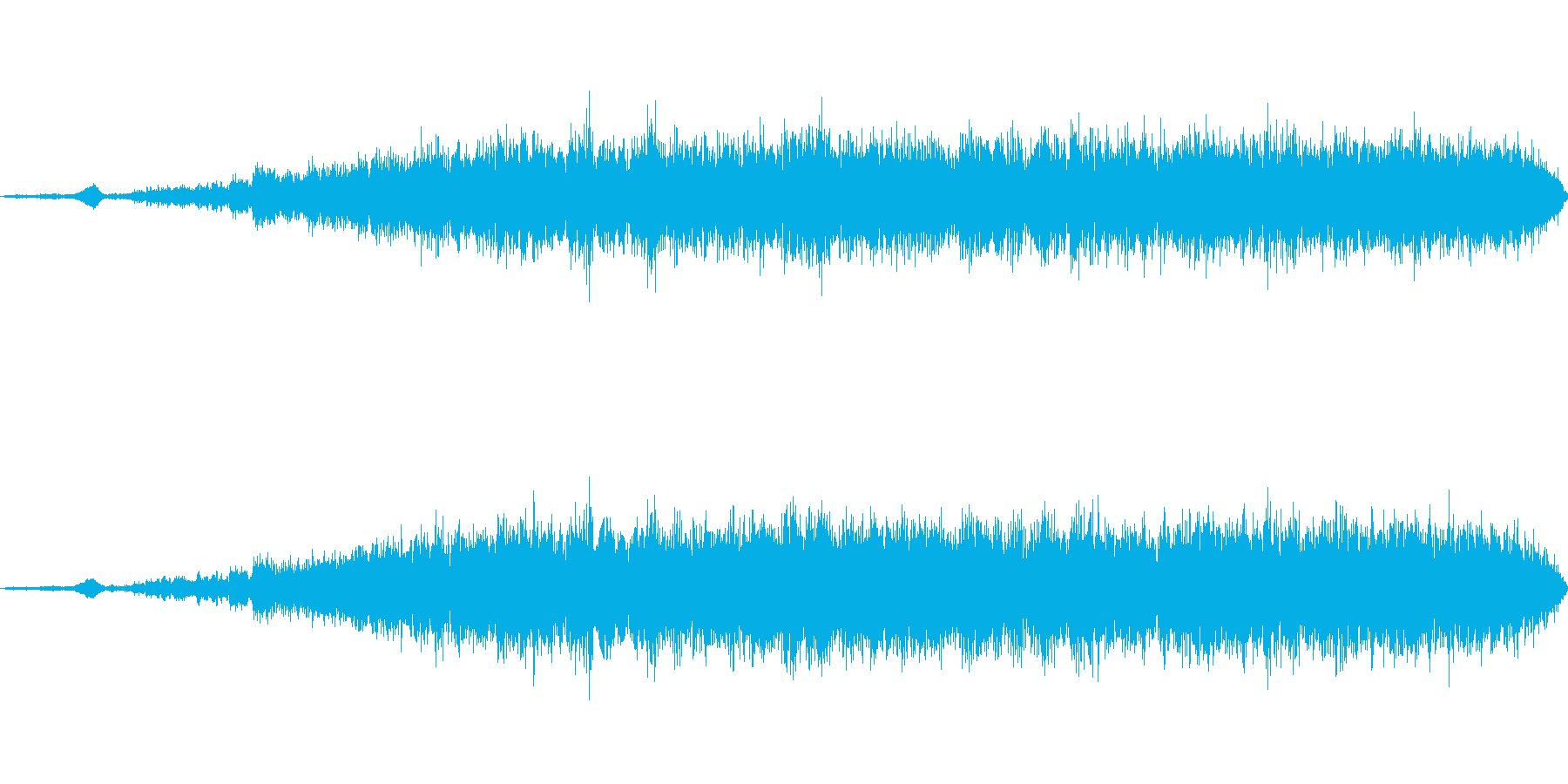 大きめのファンが回転するイメージの音の再生済みの波形